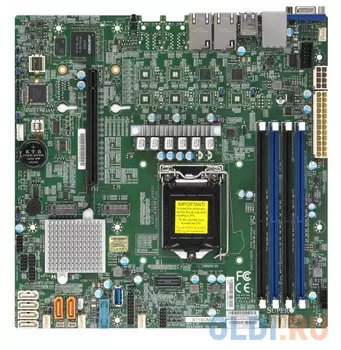 Материнская плата Supermicro MBD-X11SCM-F-O Socket 1151 v2 Intel C246 4xDDR4 1xPCI-E 16x 6 mATX Retail