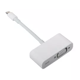 Адаптер-переходник Apple Lightning to VGA Adapter MD825ZM/A для выведения картинки с iPad, iPhone или iPod на экран TV , монитора