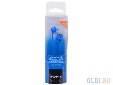 Наушники SONY MDR-EX15LPLI вкладыши, цвет синий