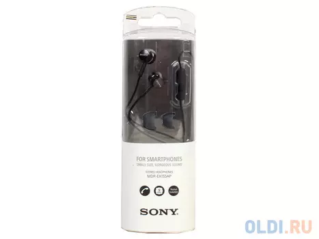 Гарнитура SONY EX155AP вкладыши, цвет черный