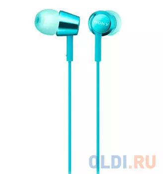 Гарнитура SONY EX155AP вкладыши, цвет голубой