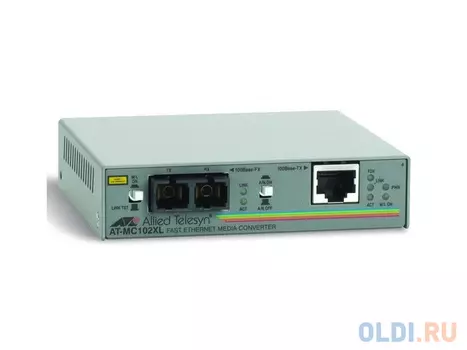 Медиаконвертер Allied Telesis AT-MC102XL 100TX RJ-45 to 100FX SC Fast Ethernet media converter