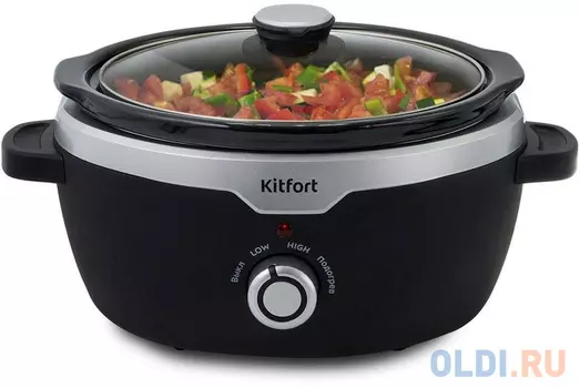 Медленноварка Kitfort KT-216 3.5л 190Вт черный