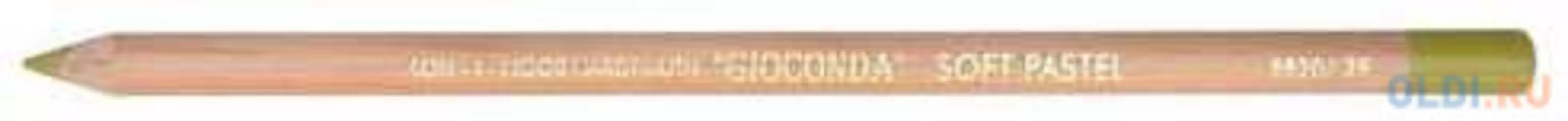 Мелок художественный в деревянном корпусе, желтовато-зеленый