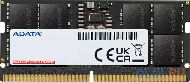 Memory Module ADATA DDR5 Общий объём памяти 64Гб Module capacity 32Гб Количество 2 4800 МГц Множитель частоты шины 40 1.1 В черный AD5S560016G-S