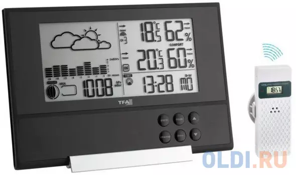 Метеостанция TFA 35.1106 с показанием давления, черная