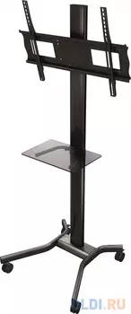 [MH63] Мобильная стойка Wize Pro MH63 для дисплеев 37 63+, Max VESA 723x501 мм, высота 183 см, вертикальная регулировка, регулируемые полки, кабель. к