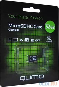 Micro SecureDigital 32Gb QUMO QM32GMICSDHC10U1NA {MicroSDHC Class 10 UHS-I}