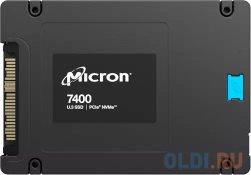 Micron 7400 MAX, 6400GB, SSD, U.3, NVMe, PCIe 4.0 x4, 3D TLC, R/W 6600/5400MB/s, IOPs 1 000 000/363 000, 35000TBW, DWPD 3 (5 лет)
