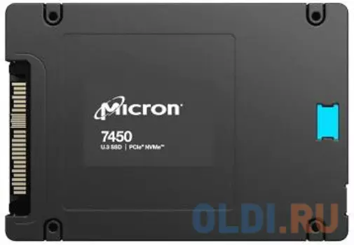 Micron SSD 7450 MAX, 6400GB, U.3(2.5" 15mm), NVMe, PCIe 4.0 x4, 3D TLC, R/W 6800/5600MB/s, IOPs 1 000 000/400 000, TBW 35000, DWPD 3 (12 мес.)