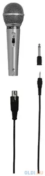 Микрофон Hama DM40 H-46040 3.5 мм серебристый + адаптер 3.5/6.3 мм