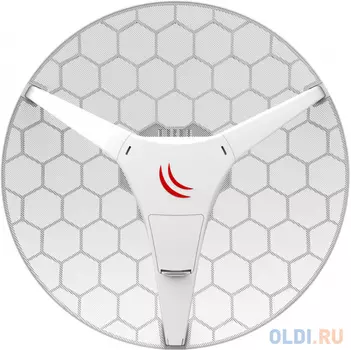 MikroTik LHG 60G (60GHz antenna, 802.11ad wireless, four core 716MHz CPU, 256MB RAM, 1x Gigabit LAN, RouterOS L3, POE, PSU) for use as CPE in Point -t