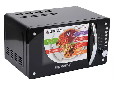 Микроволновая печь ENDEVER Danko 2007 чёрный 700 Вт, 20 л