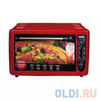 Мини-печь Akel AF-720 красный