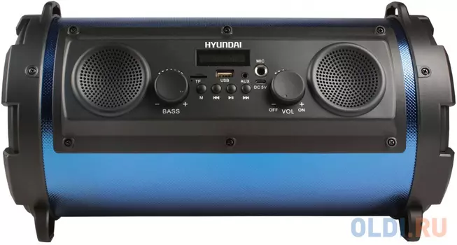 Минисистема Hyundai H-MC200 черный/синий 25Вт/FM/USB/BT/SD/MMC