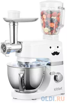Миксер планетарный Kitfort КТ-3423-1 1000Вт белый