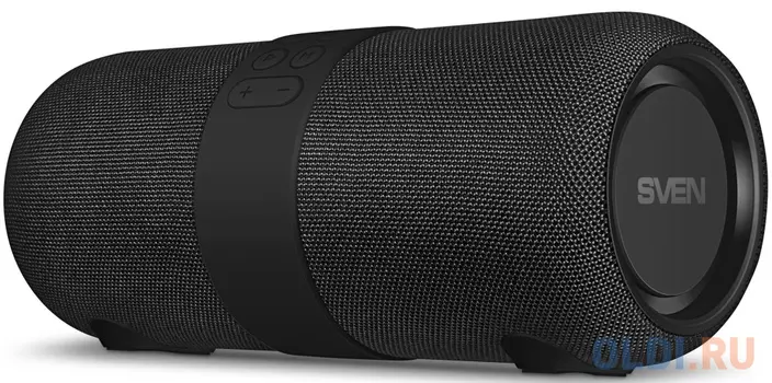 Мобильные колонки Sven PS-340 2.0 чёрные (2x12W, IPx6, USB, Bluetooth, FM-радио, LED-подсветка, 3600 мA )