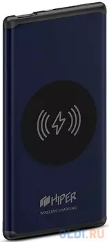 Мобильный аккумулятор Hiper Nano V Li-Pol 5000mAh 2.1A темно-синий 1xUSB