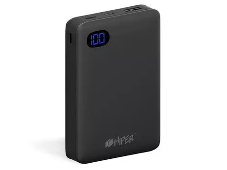 Мобильный аккумулятор Hiper SN10000 Li-Pol 10000mAh 2.4A черный 1xUSB