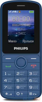 Мобильный телефон Philips E2101 Xenium синий моноблок 2Sim 1.77" 128x160 GSM900/1800 MP3 FM microSD