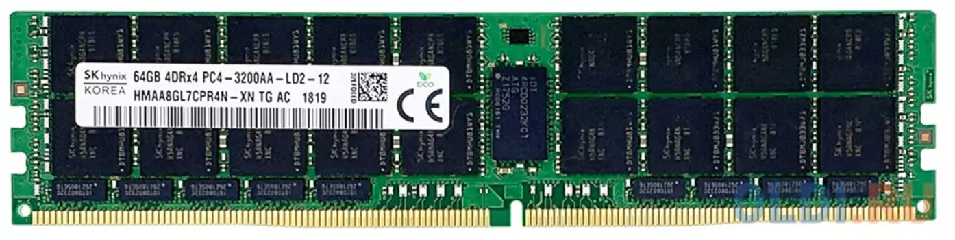 Модуль памяти DDR4 DIMM 64Гб 2933MHz ECC Load Reduced 4Rx4 CL21, Hynix Original, OEM