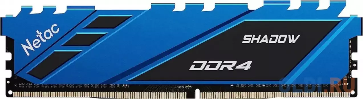 Модуль памяти DDR 4 DIMM 16Gb PC21300, 2666Mhz, Netac Shadow NTSDD4P26SP-16B C19 Blue, с радиатором