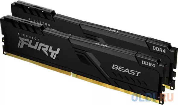 Модуль памяти DDR 4 DIMM 32Gb PC21300, 2666Mhz, Kingston FURY Beast Black CL16 (Kit of 2) (KF426C16BBK2/32) (retail)