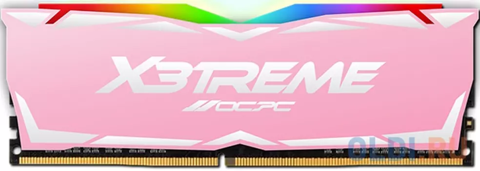 Модуль памяти DDR 4 DIMM 8Gb, 3200Mhz, OCPC X3 RGB MMX3A8GD432C16PK, CL16, PINK