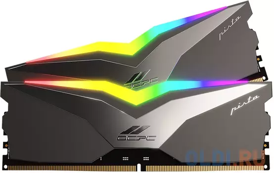 Модуль памяти DDR 5 DIMM 16Gb (8Gbx2), 4800Mhz, OCPC PISTA RGB MMPT2K16GD548C40T, RGB, CL40, TITAN