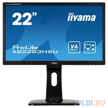 Монитор 21.5" iiYama XB2283HSU-B1DP черный VA 1920x1080 250 cd/m^2 5 ms DVI VGA Аудио DisplayPort US
