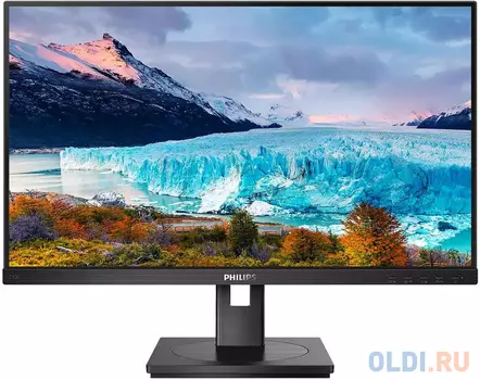 МОНИТОР 23.8" PHILIPS 243S1/00 Black с поворотом экрана (IPS, 1920x1080, 75Hz, 4 ms, 178°/178°, 250 cd/m, 50M:1