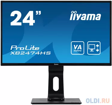 Монитор 24" iiYama XB2474HS-B2 черный VA 1920x1080 250 cd/m^2 4 ms HDMI DisplayPort VGA Аудио