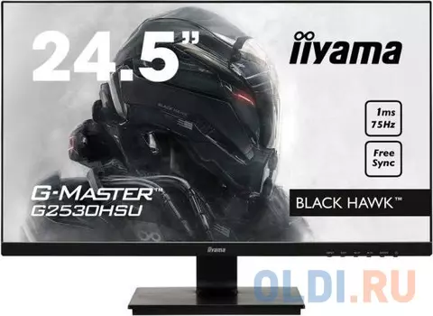 Монитор 25" iiYama G-Master G2530HSU-B1 черный TN 1920x1080 250 cd/m^2 1 ms HDMI DisplayPort VGA Ауд