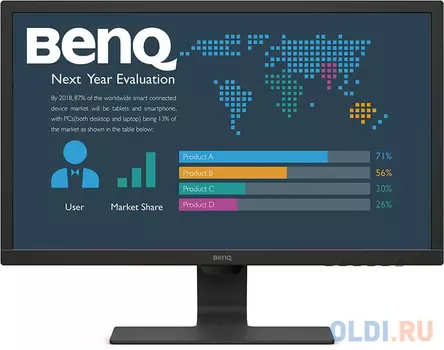 Монитор 27" BENQ BL2783 черный TN 1920x1080 250 cd/m^2 1 ms VGA DVI HDMI DisplayPort Аудио 9H.LJDLB.VPE