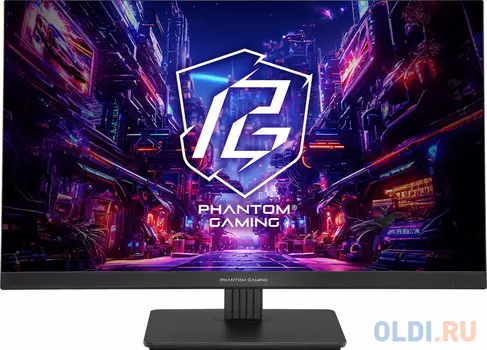 Монитор 27 ASRock Phantom Gaming PG27FFT1B Black (IPS, 1920x1080, HDMI+HDMI+DP, 1 ms, 178°/178°, 450 cd/m, 1100:1, 180Hz, HDR400, MM)