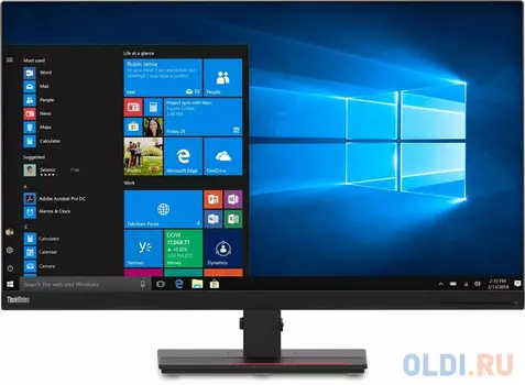 МОНИТОР 31,5" Lenovo ThinkVision T32h-20 Black с поворотом экрана (IPS,2560x1440,4 ms,178°/178°,350 cd/m,1000:1,