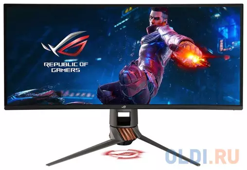 Монитор 34" ASUS Gaming ROG SWIFT PG349Q cерый IPS 3440x1440 300 cd/m^2 4 ms (G-t-G) HDMI DisplayPort Аудио USB 90LM04L0-B01170