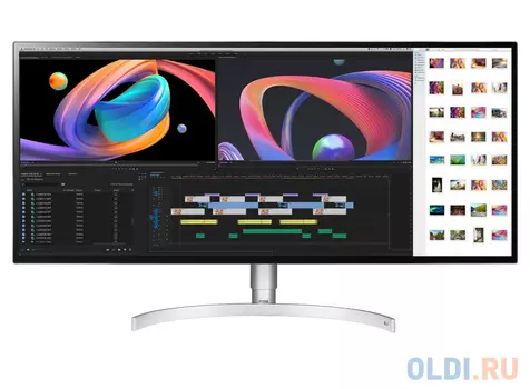 Монитор 34" LG 34WK95U-W White IPS, 5120x2160, 5ms, 450 cd/m2, 1200:1 (Mega DCR), HDMI*2, DP,USB,TBT3, 5Wx2, Headph.Out, HAS, vesa