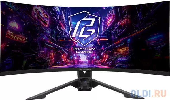 Монитор 34 ASRock Phantom Gaming PG34QRT2B Black (VA, 3440x1440, 2xHDMI+2xDP, 1 ms, 178°/178°, 500 cd/m, 3000:1, 180Hz, HDR400, MM, Curved 1