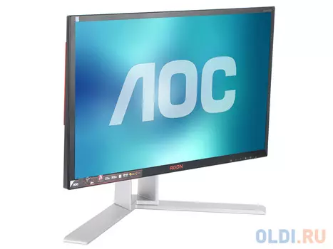 Монитор 23.8" AOC AG241QG Black 2560x1440, 166Hz, 1ms, 350 cd/m2, 1000:1, HDMI, DP, USBhub, 2Wx2, Headph.Out, HAS, Pivot, vesa