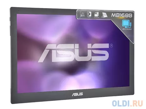 Монитор 15.6" ASUS MB168B Black LED, 1366x768, 11ms, 200 cd/m2, 500:1, USB