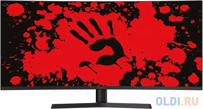 Монитор Bloody 34" MN340W черный VA LED 1ms 21:9 HDMI M/M матовая HAS Piv 300cd 178гр/178гр 3440x1440 180Hz FreeSync DP UW USB 5.7кг