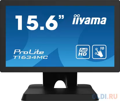 Монитор Iiyama 15.6" T1634MC-B8X черный IPS LED 25ms 16:9 HDMI матовая 450cd 178гр/178гр 1920x1080 60Hz VGA DP FHD Touch 3.9кг
