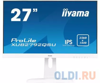 Монитор Iiyama 27" XUB2792QSU-W1 белый IPS LED 5ms 16:9 DVI HDMI M/M матовая HAS Pivot 350cd 178гр/1