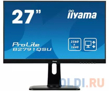 Монитор Iiyama 27" ProLite B2791QSU-B1 черный TN LED 1ms 16:9 DVI HDMI M/M матовая HAS Pivot 1000:1