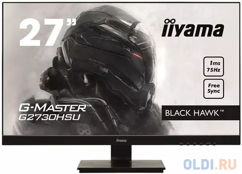 Монитор Iiyama 27" G2730HSU-B1 черный TN+film LED 1ms 16:9 DVI HDMI M/M матовая 1000:1 300cd 170гр/1