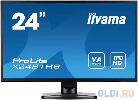 Монитор 23.6" iiYama Pro Lite X2481HS-B1 черный VA 1920x1080 250 cd/m^2 6 ms DVI HDMI VGA Аудио