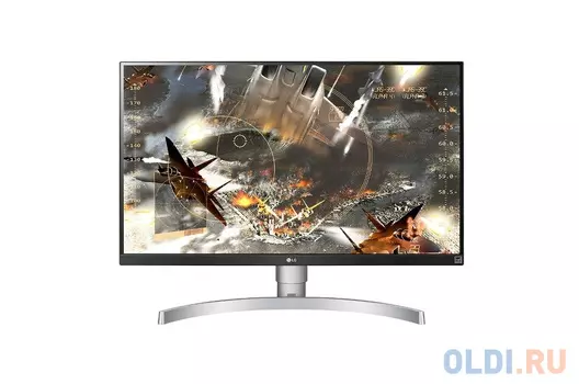 Монитор 27" LG 27UL650-W White IPS, 3840x2160, 5ms, 350 cd/m2, 1000:1 (Mega DCR), DP, HDMI*2,Headph.out,HAS, Pivot, vesa