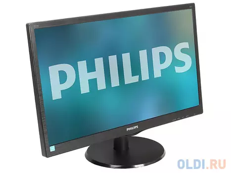 Монитор 21.5" Philips 223V5LSB2/62(10) Black Hairline WLED, 1920x1080, 5ms, 200 cd/m2, 600:1 (DCR 10M:1), D-Sub, vesa