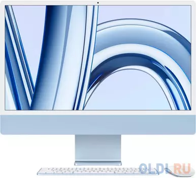Моноблок Apple iMac A2874 24" 4.5K M3 8 core (4) 16Gb SSD256Gb 8 core GPU macOS WiFi BT 143W клавиатура мышь Cam синий 4480x2520
